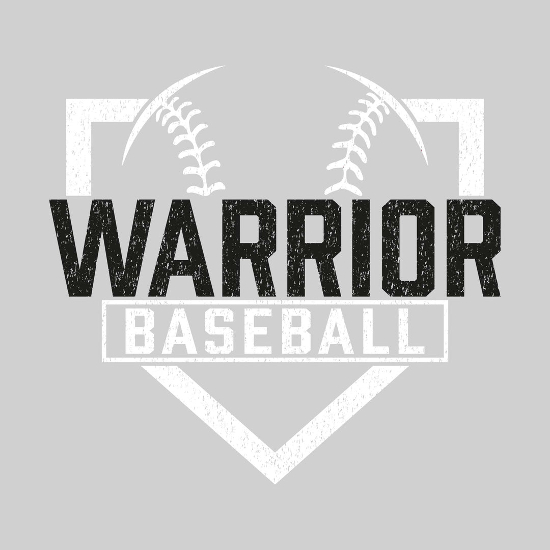 Western Warriors - Baseball - Home Plate with Mascot Name - Distressed