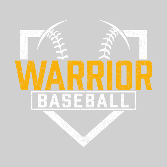 Western Warriors - Baseball - Home Plate with Mascot Name - Distressed