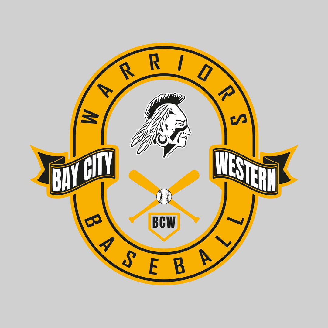 Western Warriors - Baseball - Oval with Banners