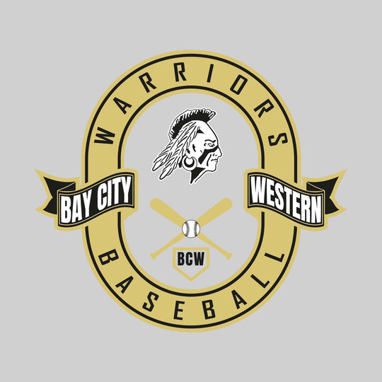 Western Warriors - Baseball - Oval with Banners