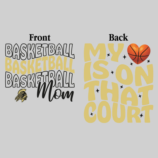 Western Warriors - Basketball - Basketball Mom - My Heart is on That Court