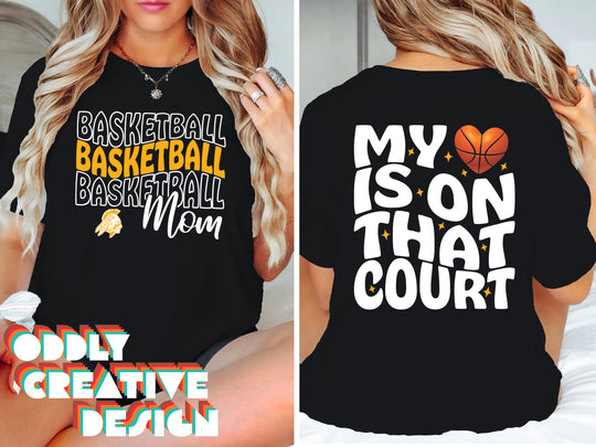 Western Warriors - Basketball - Basketball Mom - My Heart is on That Court