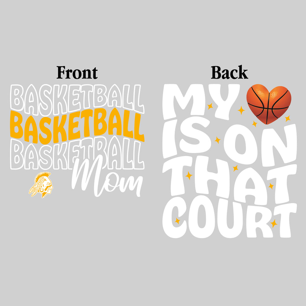 Western Warriors - Basketball - Basketball Mom - My Heart is on That Court