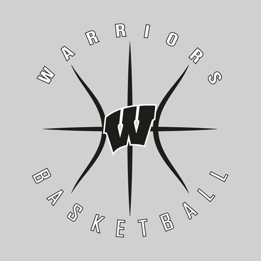 Western Warriors - Basketball - Circular Text with Basketball Threads