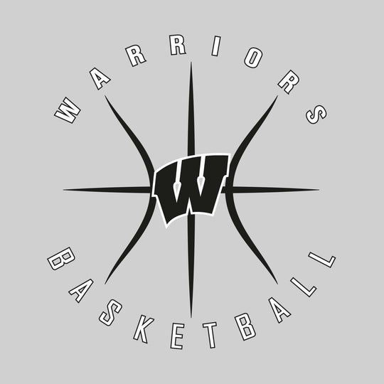 Western Warriors - Basketball - Circular Text with Basketball Threads