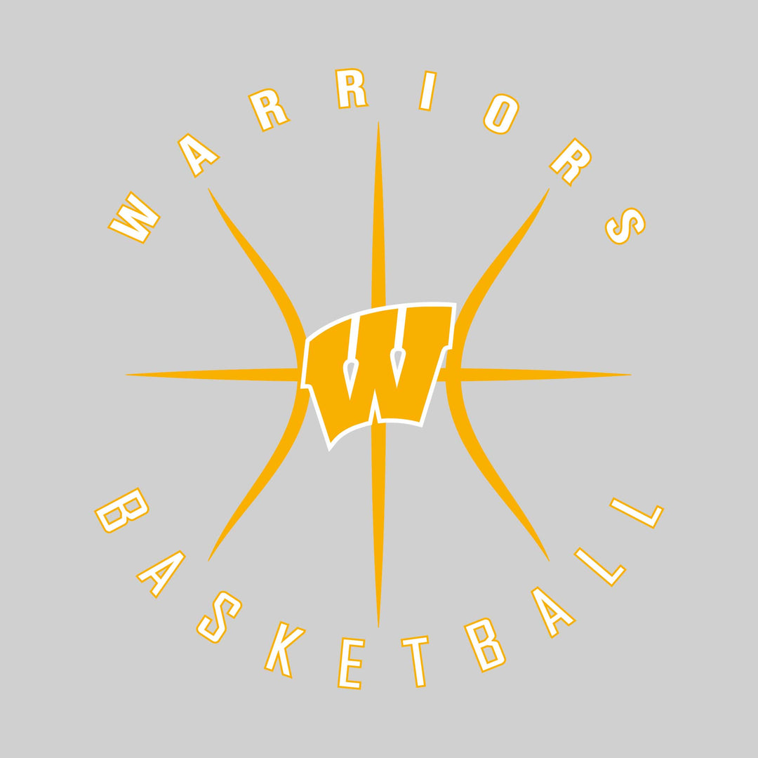 Western Warriors - Basketball - Circular Text with Basketball Threads