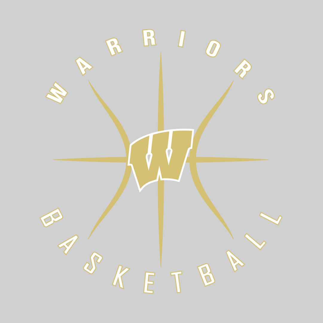 Western Warriors - Basketball - Circular Text with Basketball Threads