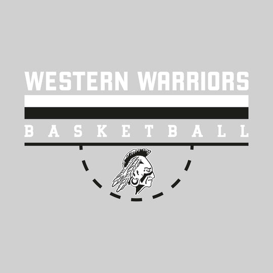 Western Warriors - Basketball - Double Color Lines with Free-Throw Half Circle