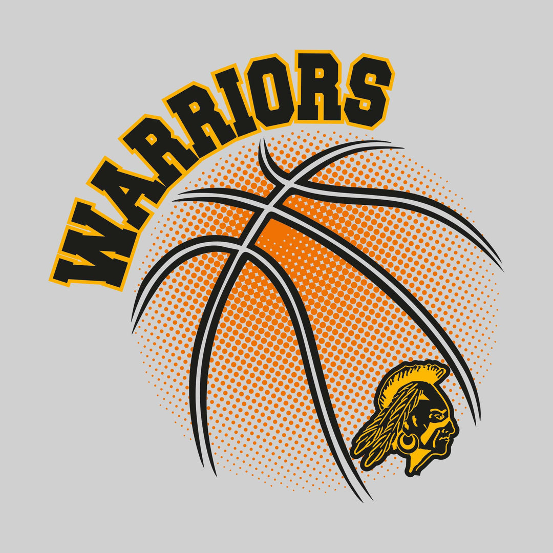 Western Warriors - Basketball - Halftone Basketball with Mascot