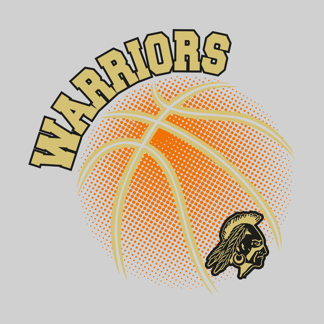 Western Warriors - Basketball - Halftone Basketball with Mascot