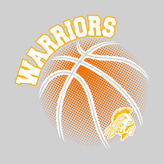 Western Warriors - Basketball - Halftone Basketball with Mascot