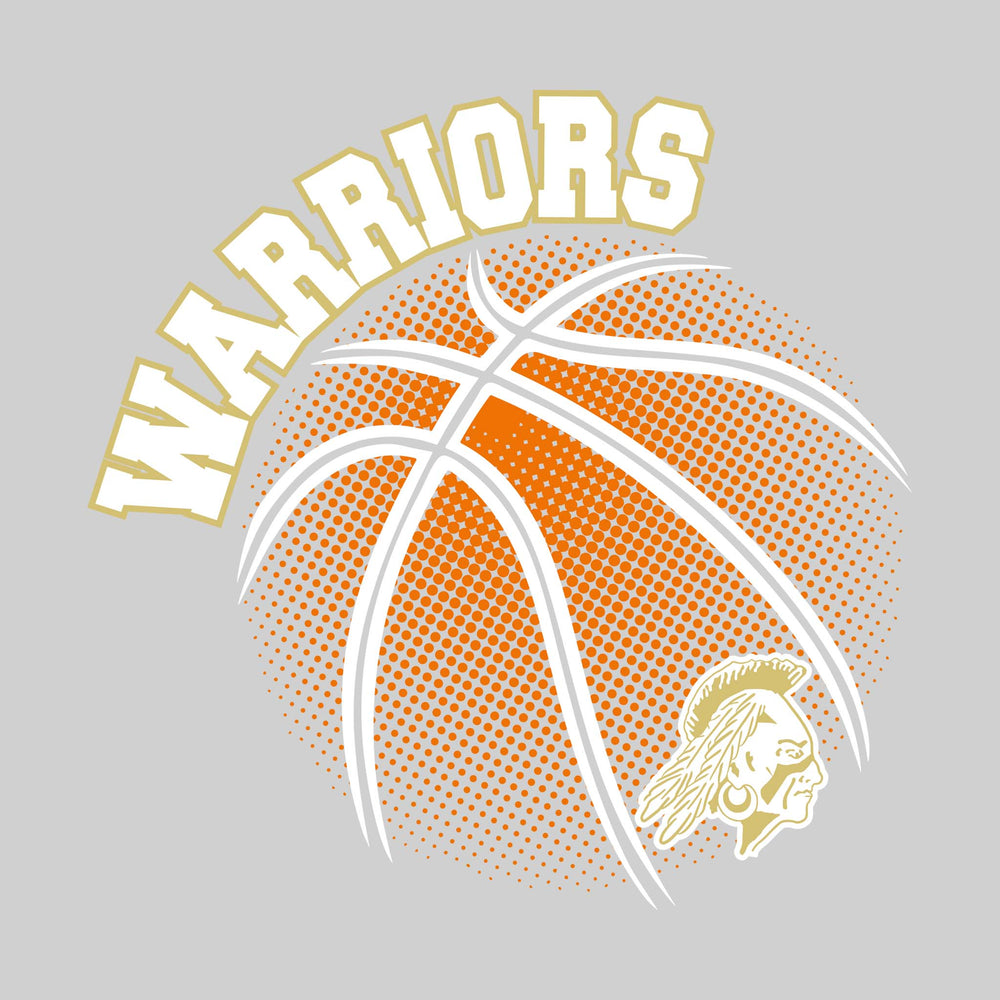 Western Warriors - Basketball - Halftone Basketball with Mascot