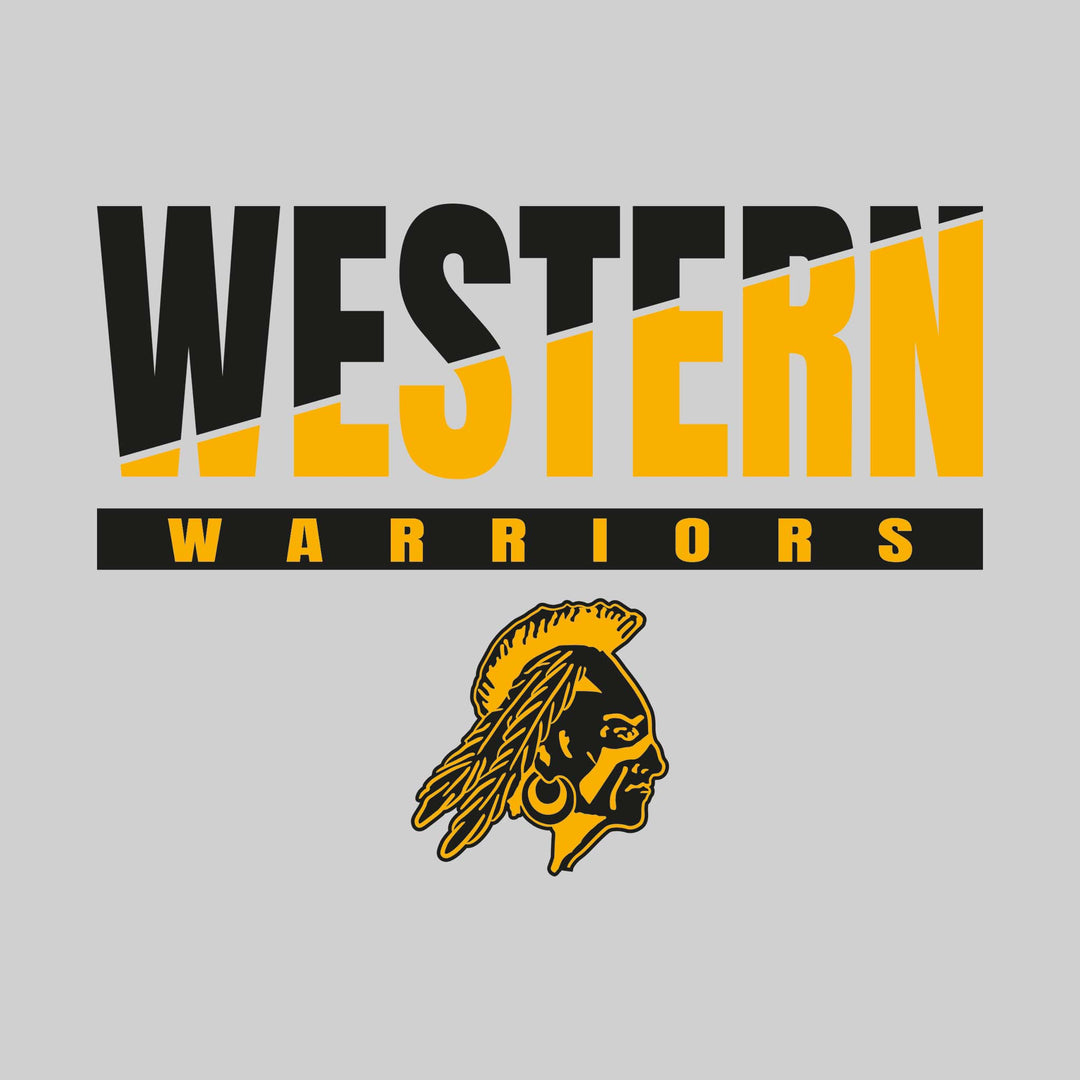 Western Warriors - Spirit Wear - Split-Color Western with Mascot