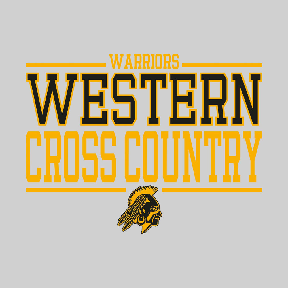 Western Warriors - Cross Country - Bracketed School Name with Mascot