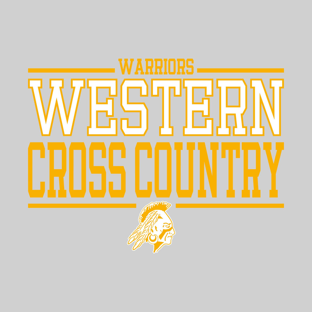 Western Warriors - Cross Country - Bracketed School Name with Mascot