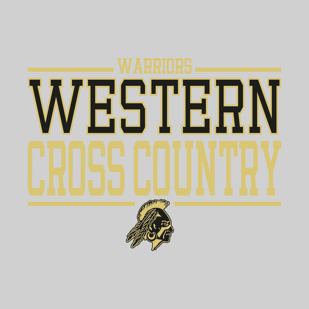 Western Warriors - Cross Country - Bracketed School Name with Mascot