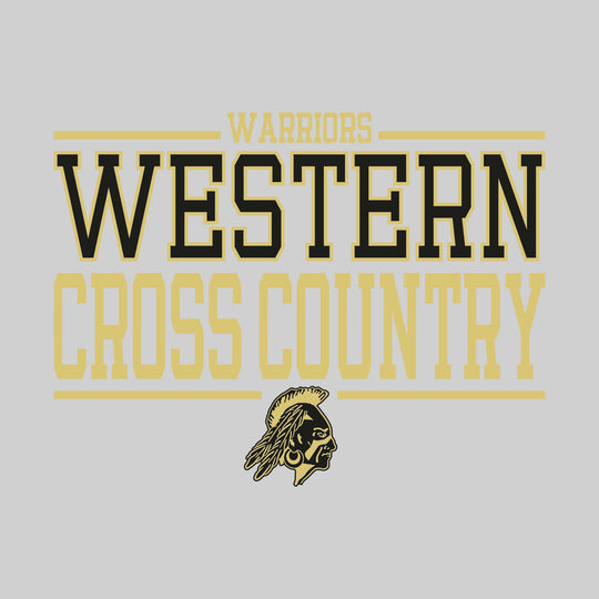 Western Warriors - Cross Country - Bracketed School Name with Mascot