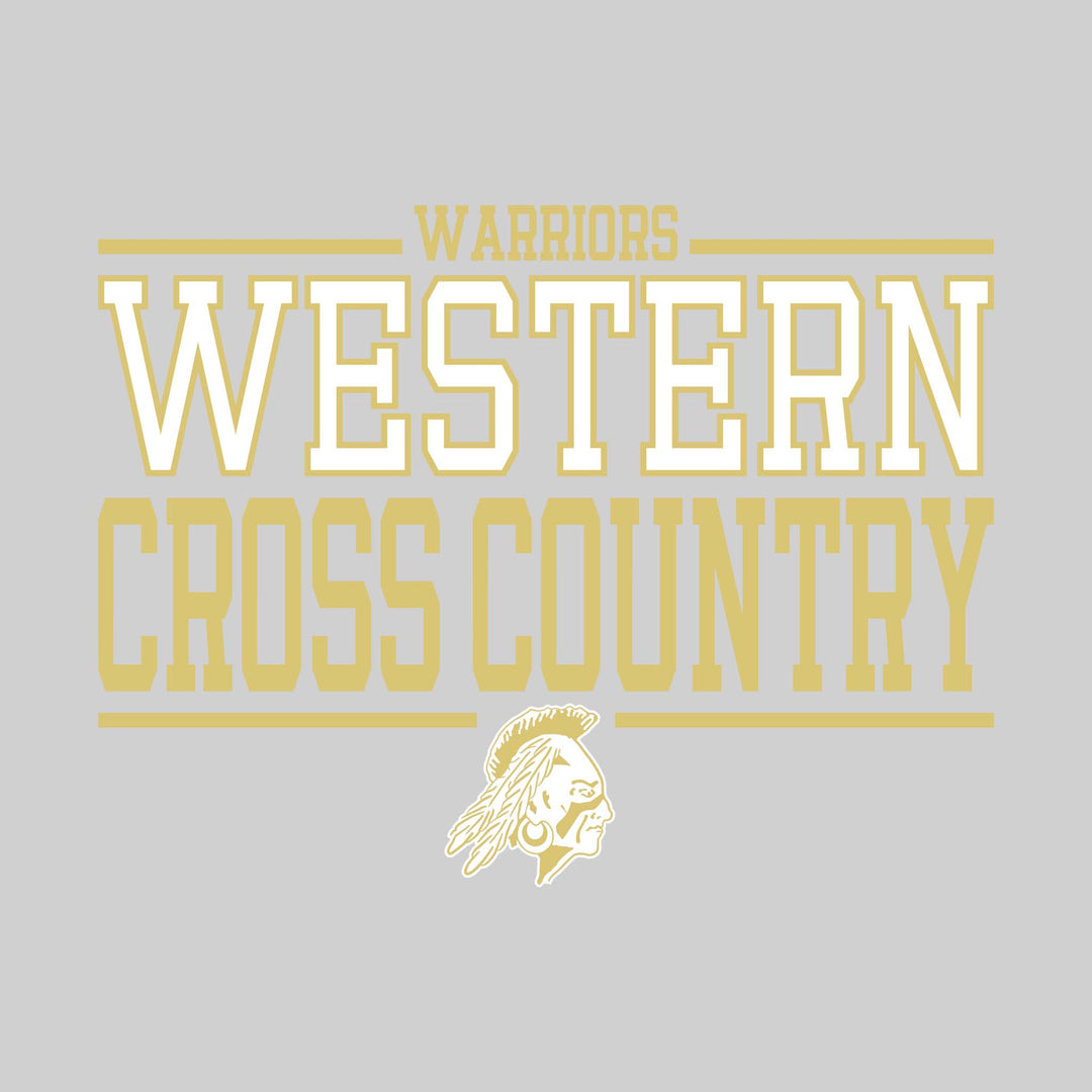 Western Warriors - Cross Country - Bracketed School Name with Mascot