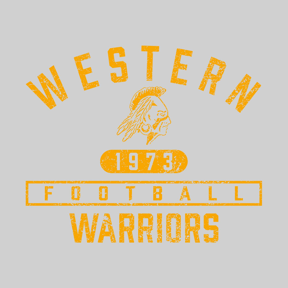 Western Warriors - Football - Arched School Name over Mascot and Established Year