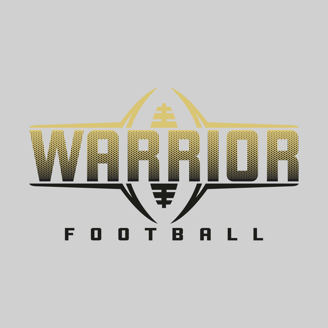 Western Warriors - Football - Football Shape Bracketing Mascot Name with Hex Pattern
