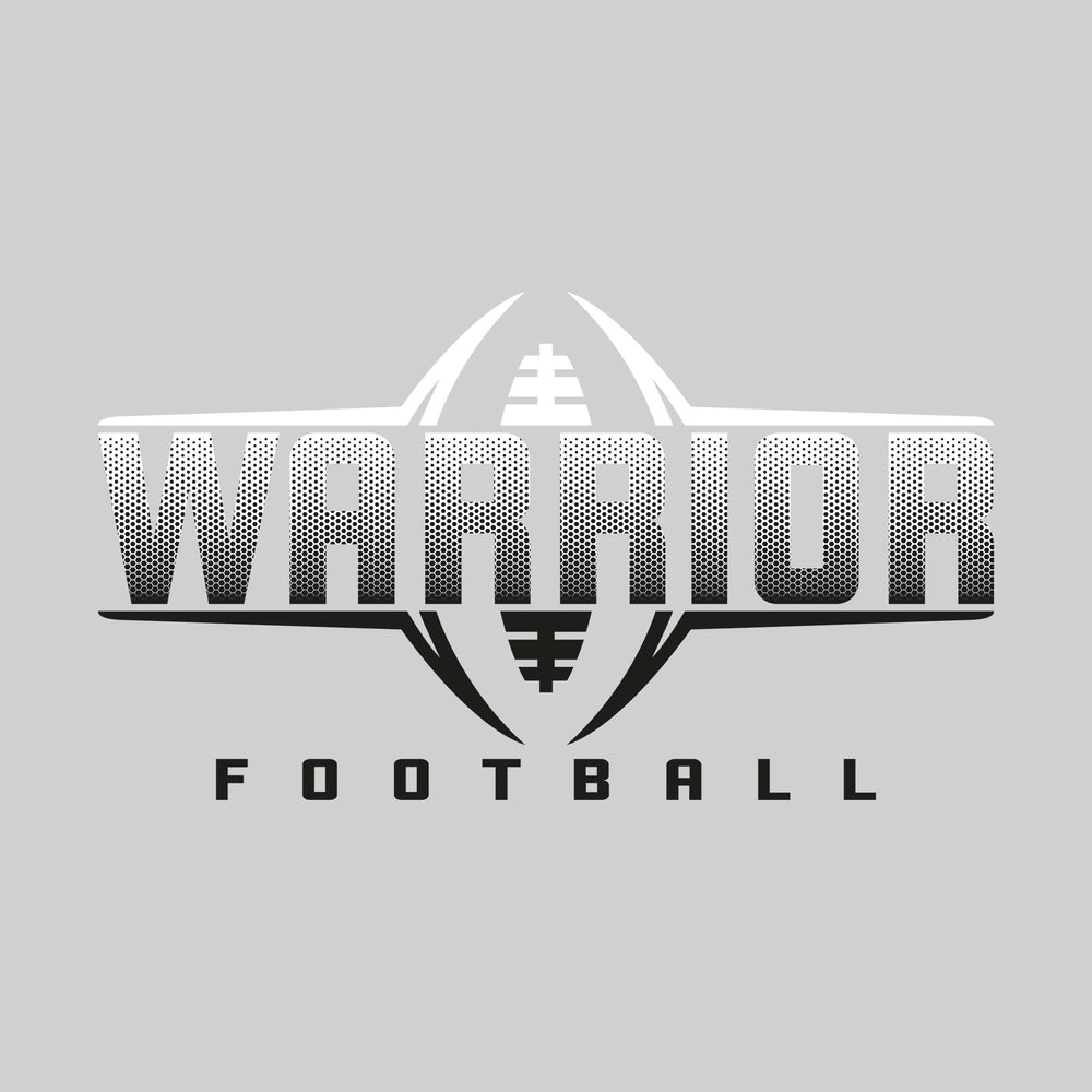 Western Warriors - Football - Football Shape Bracketing Mascot Name with Hex Pattern