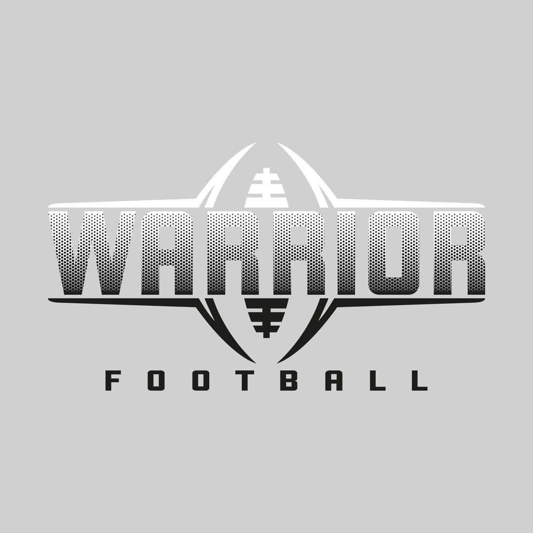 Western Warriors - Football - Football Shape Bracketing Mascot Name with Hex Pattern
