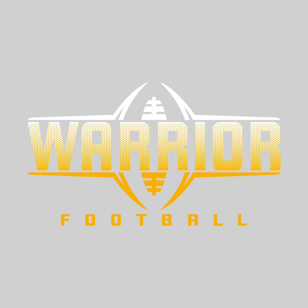 Western Warriors - Football - Football Shape Bracketing Mascot Name with Hex Pattern