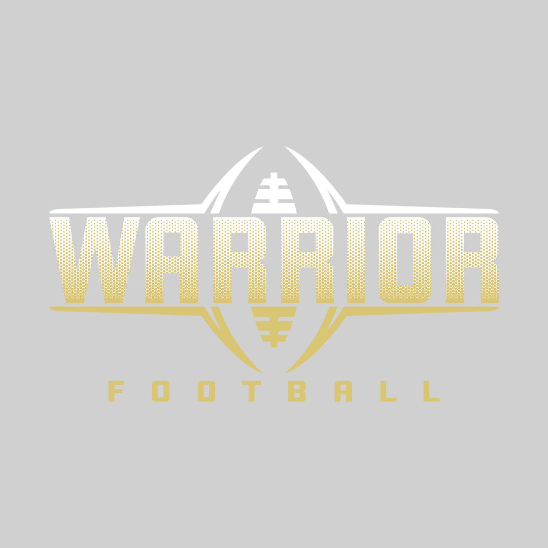 Western Warriors - Football - Football Shape Bracketing Mascot Name with Hex Pattern