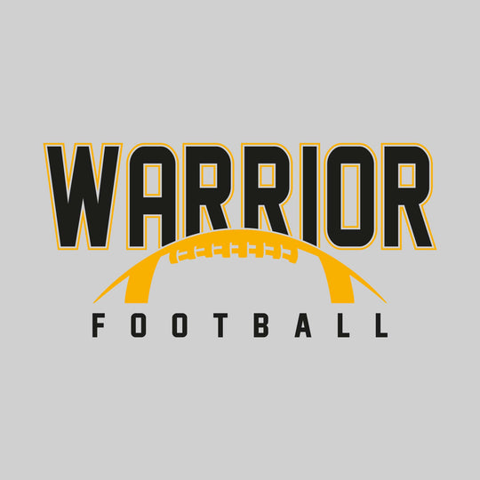 Western Warriors - Football - Outlined Warrior with Half Football Shape