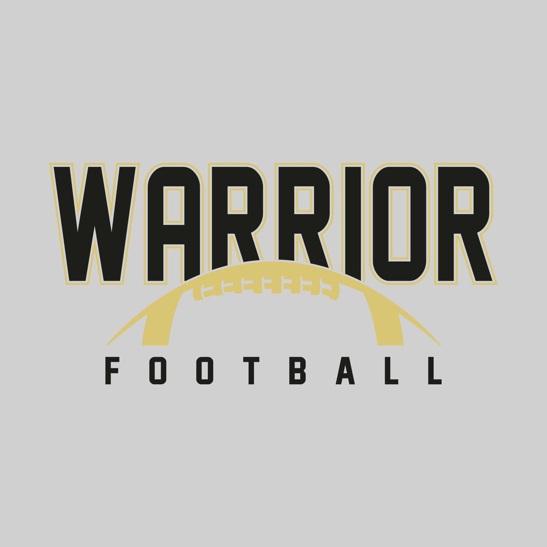 Western Warriors - Football - Outlined Warrior with Half Football Shape