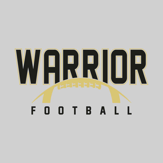 Western Warriors - Football - Outlined Warrior with Half Football Shape