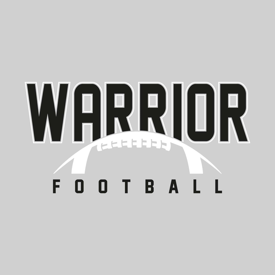 Western Warriors - Football - Outlined Warrior with Half Football Shape