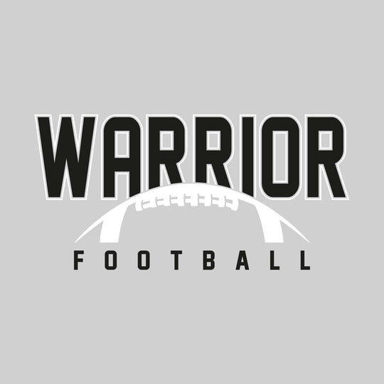 Western Warriors - Football - Outlined Warrior with Half Football Shape
