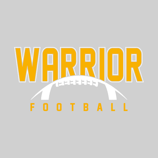 Western Warriors - Football - Outlined Warrior with Half Football Shape