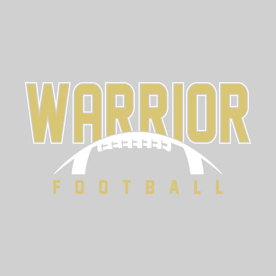 Western Warriors - Football - Outlined Warrior with Half Football Shape