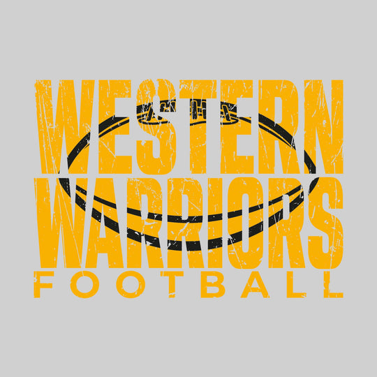 Western Warriors - Football - Western Warriors Football with Football Shape Inset