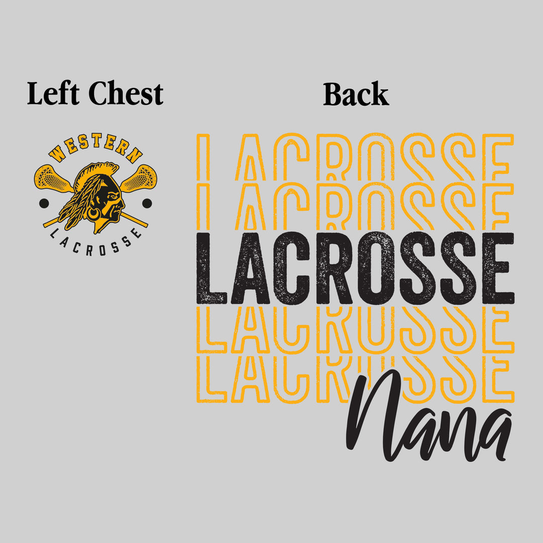 Western Warriors - Lacrosse - Lacrosse Nana - Lacrosse Repeated with Left Chest