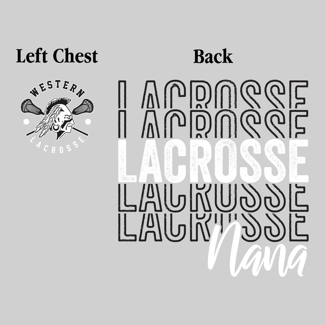 Western Warriors - Lacrosse - Lacrosse Nana - Lacrosse Repeated with Left Chest