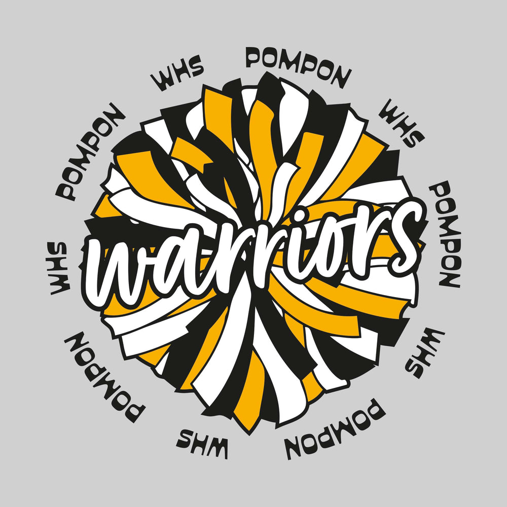 Western Warriors - Pompon - Oversized Pom with Circular WHS Pompon Text