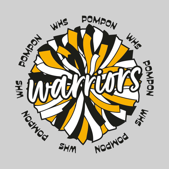 Western Warriors - Pompon - Oversized Pom with Circular WHS Pompon Text