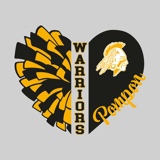 Western Warriors - Pompon - Pom Heart with Mascot