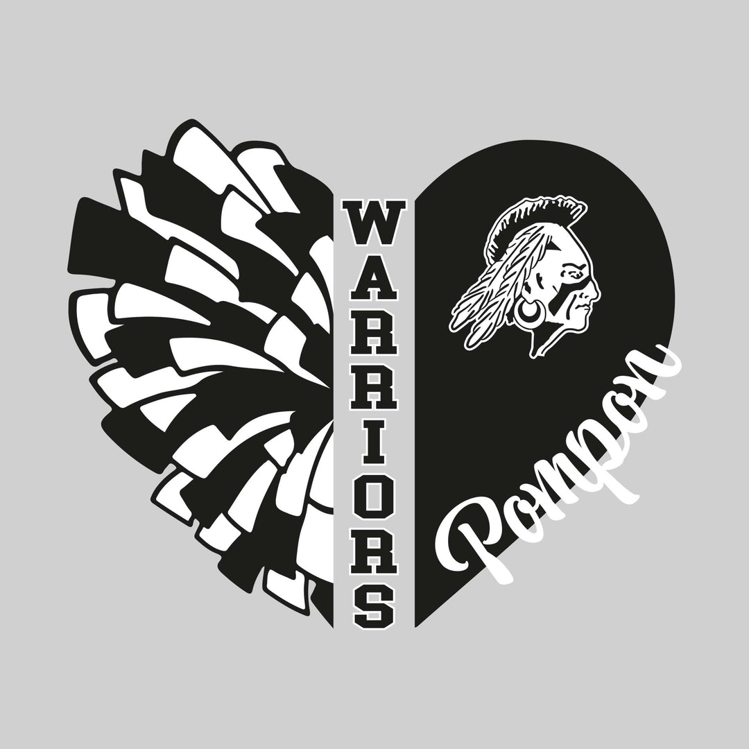 Western Warriors - Pompon - Pom Heart with Mascot