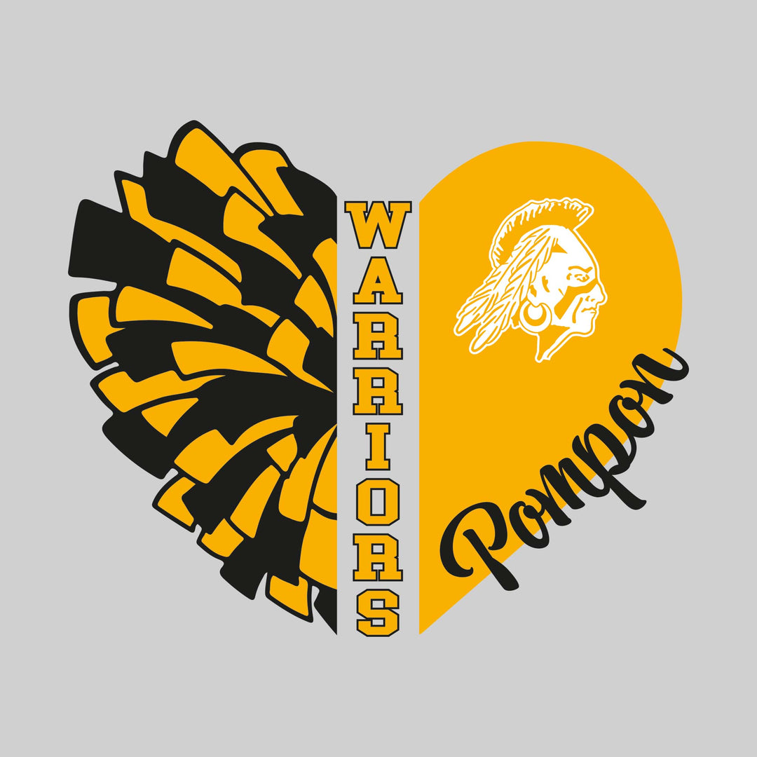 Western Warriors - Pompon - Pom Heart with Mascot