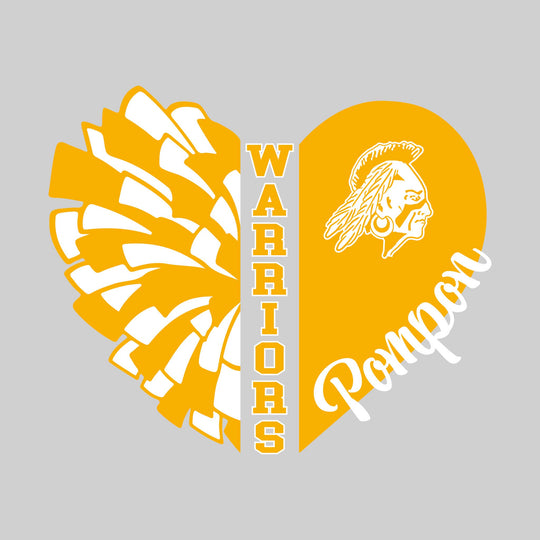 Western Warriors - Pompon - Pom Heart with Mascot