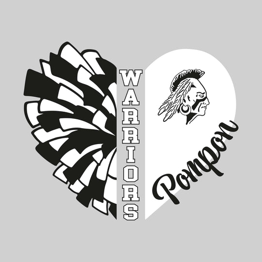 Western Warriors - Pompon - Pom Heart with Mascot