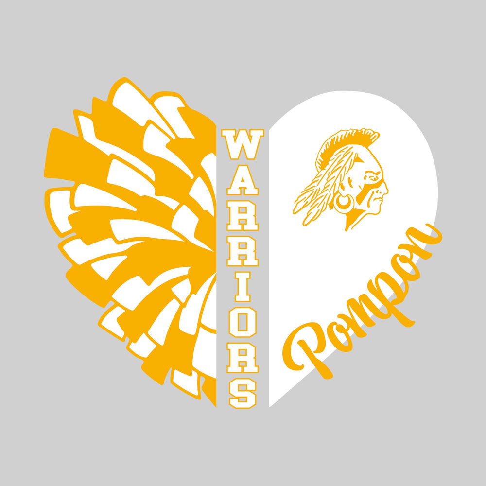 Western Warriors - Pompon - Pom Heart with Mascot