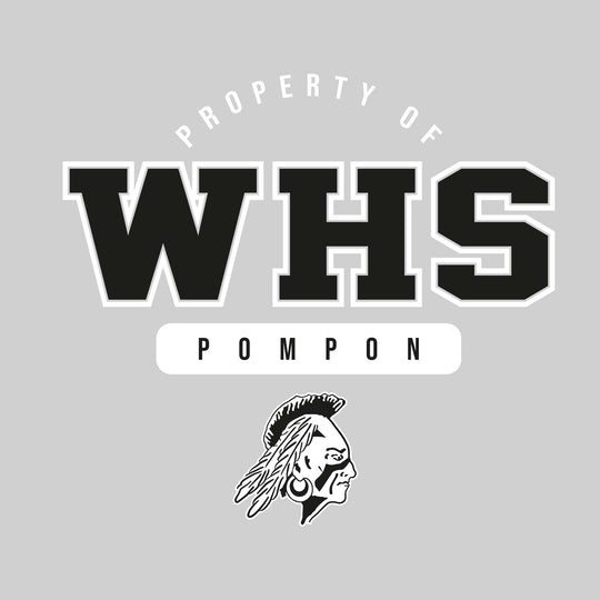 Western Warriors - Pompon - Property of WHS Pompon with Lower Mascot