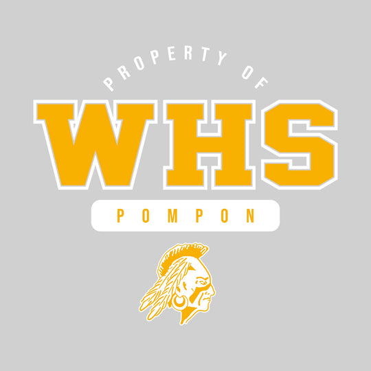 Western Warriors - Pompon - Property of WHS Pompon with Lower Mascot