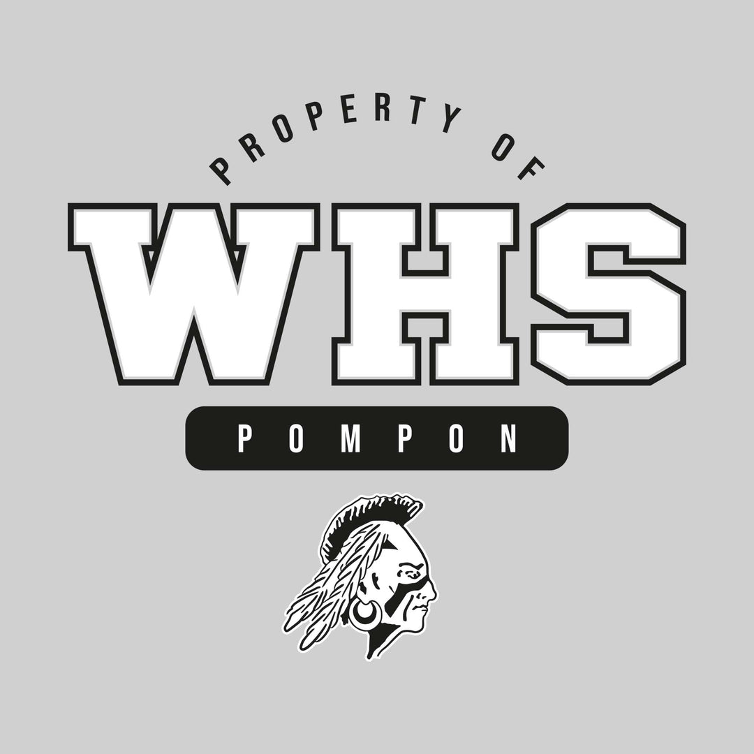 Western Warriors - Pompon - Property of WHS Pompon with Lower Mascot