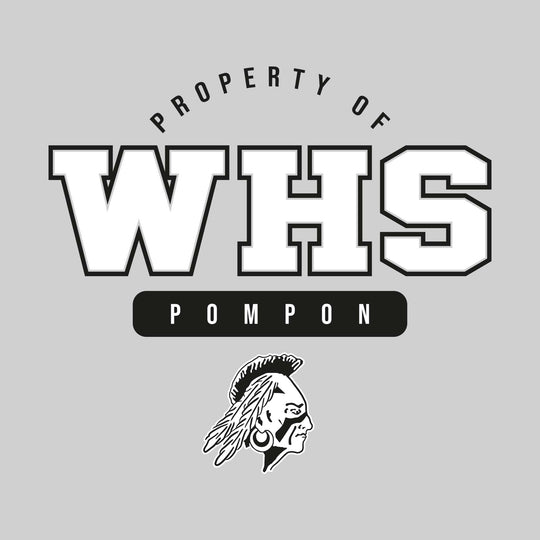 Western Warriors - Pompon - Property of WHS Pompon with Lower Mascot